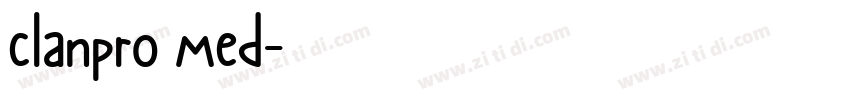 clanpro med字体转换